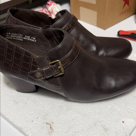 Studio Works Dark Brown Ankle Booties - Picture 2 of 4